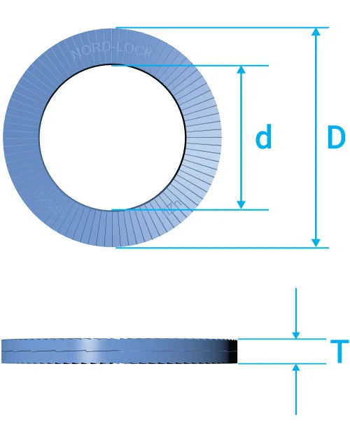 Steel WedgeLocking Washer Part No. NL12 NORDLOCK Ashcon