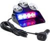 Low-Profile Windshield Mount, 4 high-intensity LED lights, Emergency Strobe Light (6", 4W Blue/Red Lights) | Part No. STB0401-BR | LAMPHUS