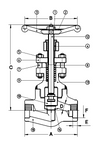 1" Valve Globe Valve Outside Screw Stem -Screw Welded Bonnet -Class 1500 -Socket Weld Or Threaded Npt -Integral Seat | Part No. L-R930B A105N-F6HFS | OBM